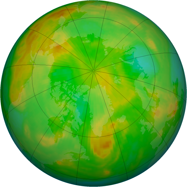 Arctic ozone map for 17 June 1983